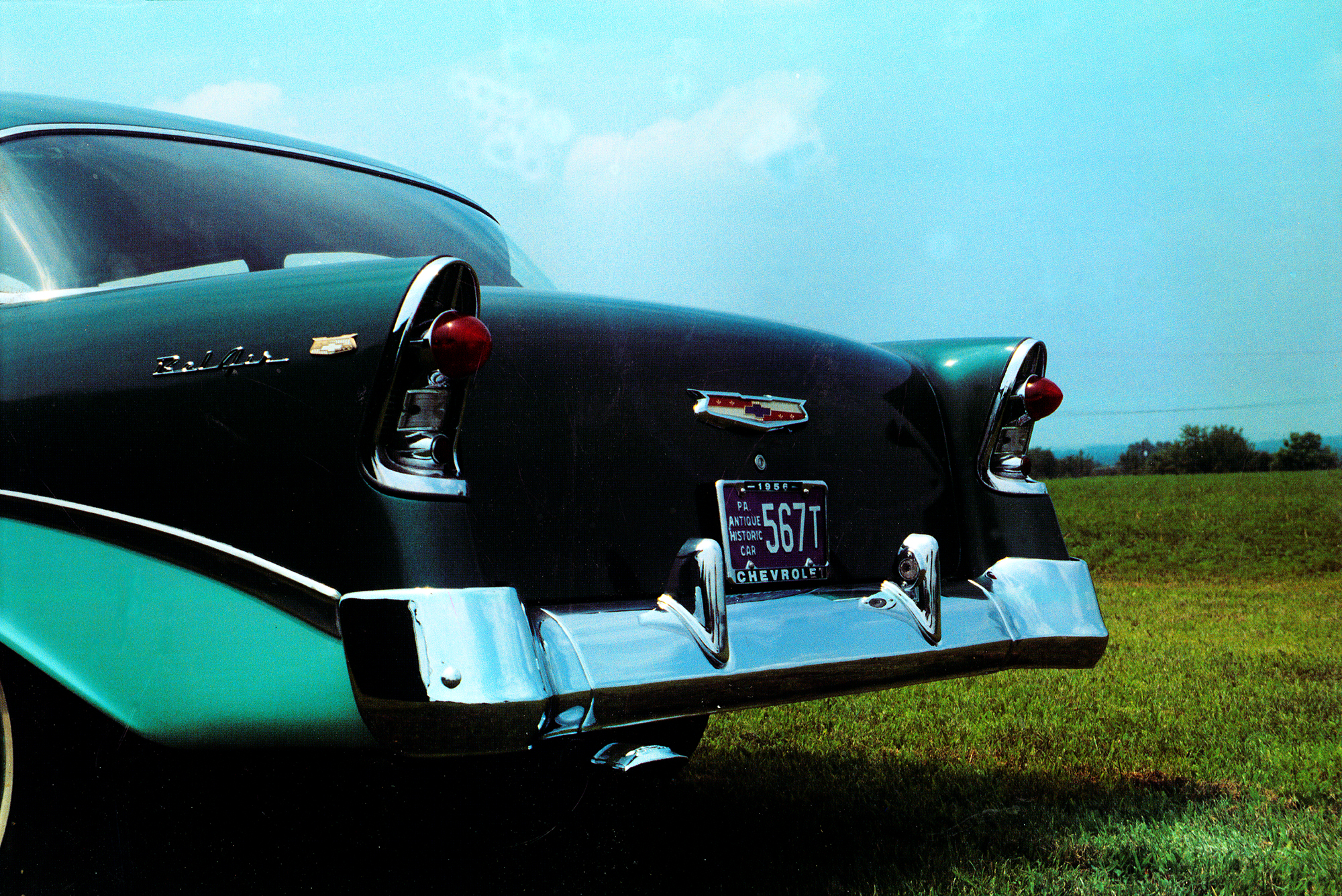1956 Chevrolet Bel Air in a Pennsylvania field